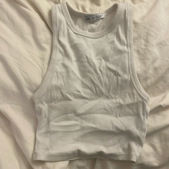 Moving sale Zara white cropped tank top size s - Picture 1 of 1